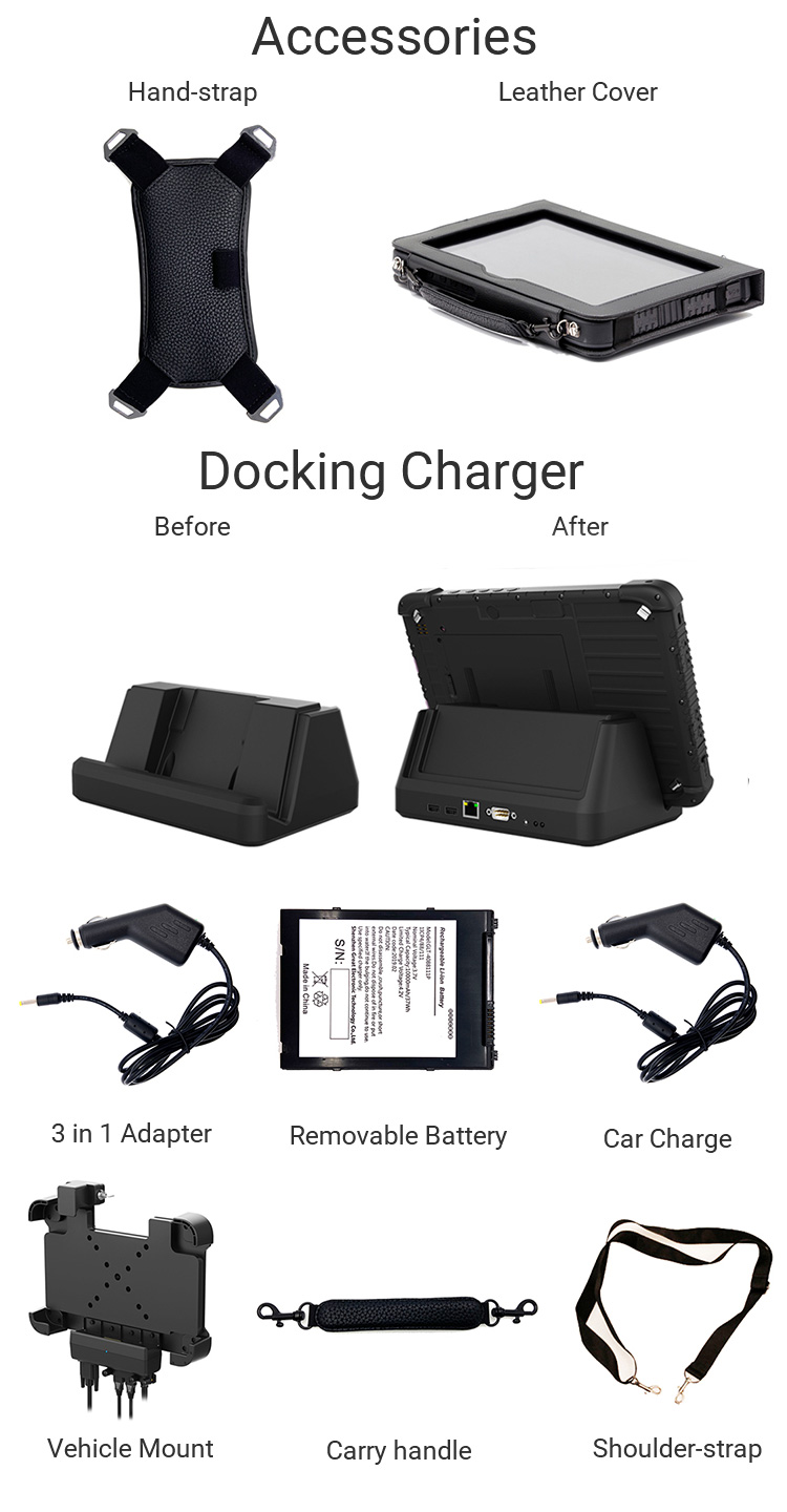 10.1 inch Rugged Tablet with NFC Fingerprint and Intel Atom x5-Z8350 Cherry Trail CPU