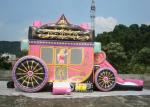 Kids Party Princess Carriage Bounce House With Slide , Made Of 1st Class PVC