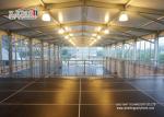 Aluminum Arch Shape Outdoor Large Tents For Weddings Twin Deck With Solid Wall