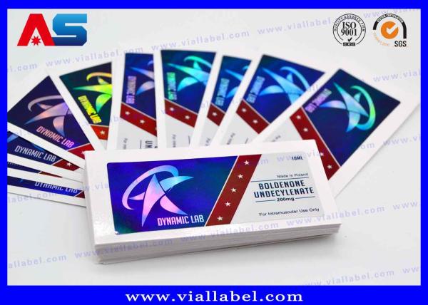 Quality Adhesive Hologram Pharmaceutical 10ml Vial Labels For Glass Containers Nan drolone Decanoate for sale