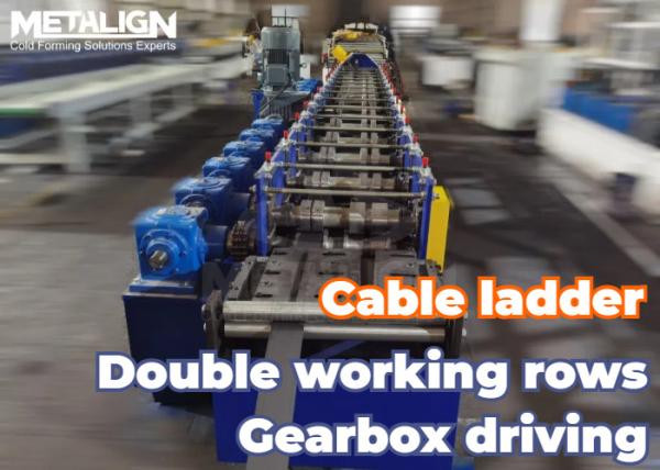 Buy cheap Flexible Ladder Type Cable Tray Manufacturing Machine With Gearbox Drive System Roll Forming Line from wholesalers