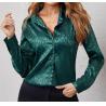 Buy cheap Custom Private Label American Clothing Wholesale Long Sleeve Embossed Button up High Quality Shirts for Women Shirts from wholesalers
