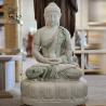 Buy cheap White Marble Stone Gautam Buddha Statues Home Decor Hand Carved Garden Decoration Modern Outdoor from wholesalers