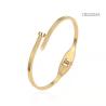 Buy cheap 58X44mm Stainless Steel Designer Jewelry Rhinestone Gold Bracelet With Screw from wholesalers