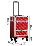 Large Capacity Aluminum Makeup Case With 4 Retractable Trays