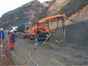 China Mining Wet Shotcrete Machine Wireless Remote Control With External Air Compressor on sale