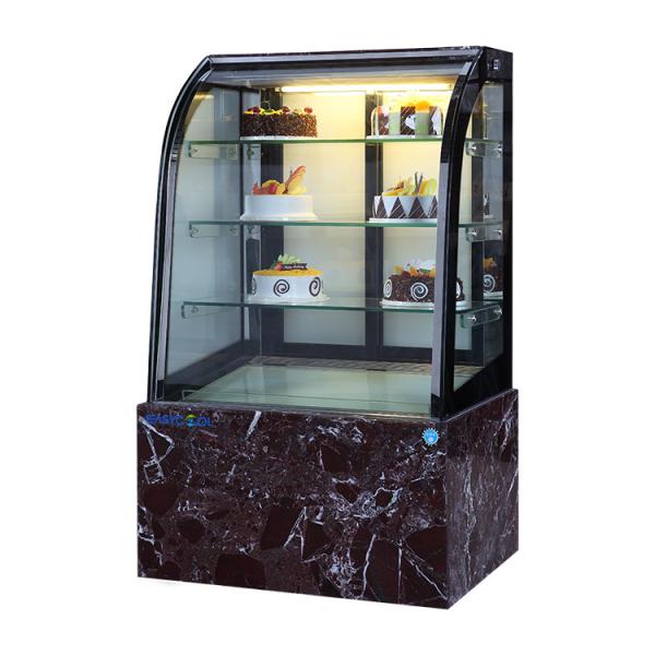 Buy cheap Commercial Curved Glass Refrigerator , 2.0m Fan Cooling Cake Display Cooler from wholesalers