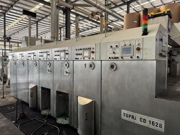 Topra Four Color Printing Slotter Die Cutter With Stacker For Used Dongfang