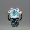 Buy cheap 925 Sterling Silver Oval Purple Cubic Zircon Ring (F08) from wholesalers