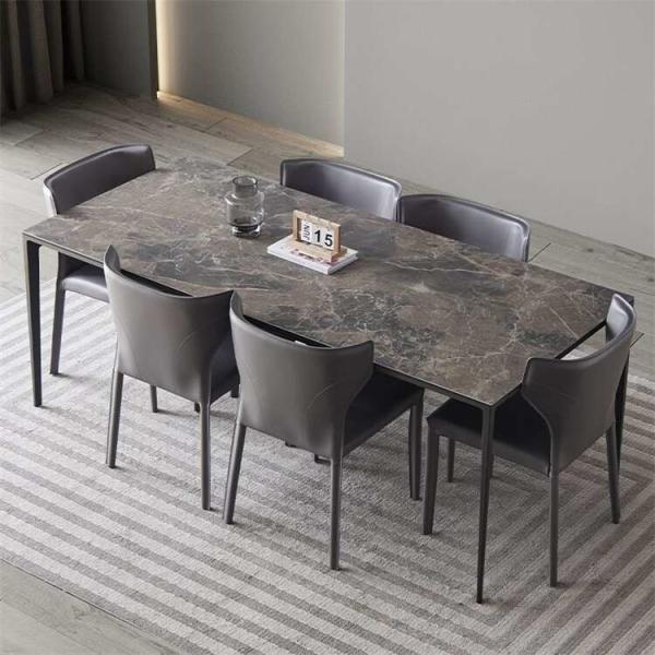 Buy cheap Marble / Sintered Stone / Quartz Stone Dining Table 6 Seater Luxury from wholesalers