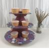 Buy cheap SGS Round Paper Cupcake Stand Dessert Tower Recycled 3 Tiers Display Holder from wholesalers
