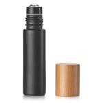 10ml 22/400 Essential Oil Bottles Bamboo Cap 22mm Clear Glass Roller Bottles