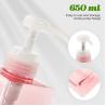 Buy cheap 650ml Empty Pink Shampoo Shower Gel Bottle Plastic Pet Cosmetic Bottle Container from wholesalers