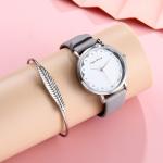 OEM 38mm Ladies Watch Gift Set Black Leather Strap 3ATM Waterproof