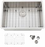 High Quality Undermount Single Bowl Stainless Steel Handmade Kitchen Sink