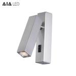 Surface mounted hotel wall reading light 3W flexible headboard wall lamp