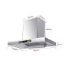 Buy cheap Integrated Cooker Curved Glass Cooker Hood 90cm Copper Motor from wholesalers