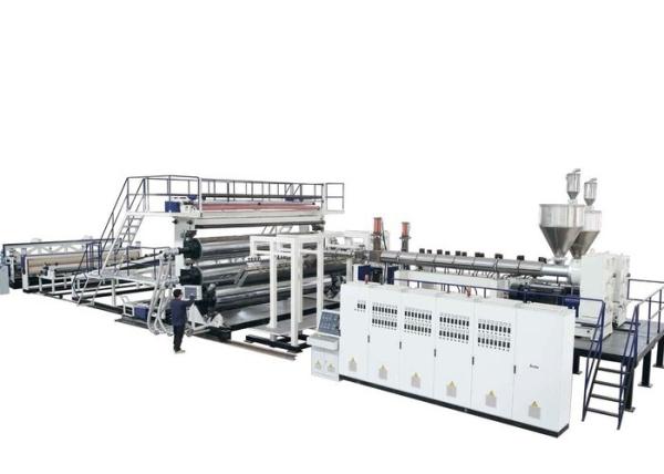 Buy cheap 8m Geomembrane Waterproof PE TPO EVA PVC Sheet Extrusion Lines from wholesalers