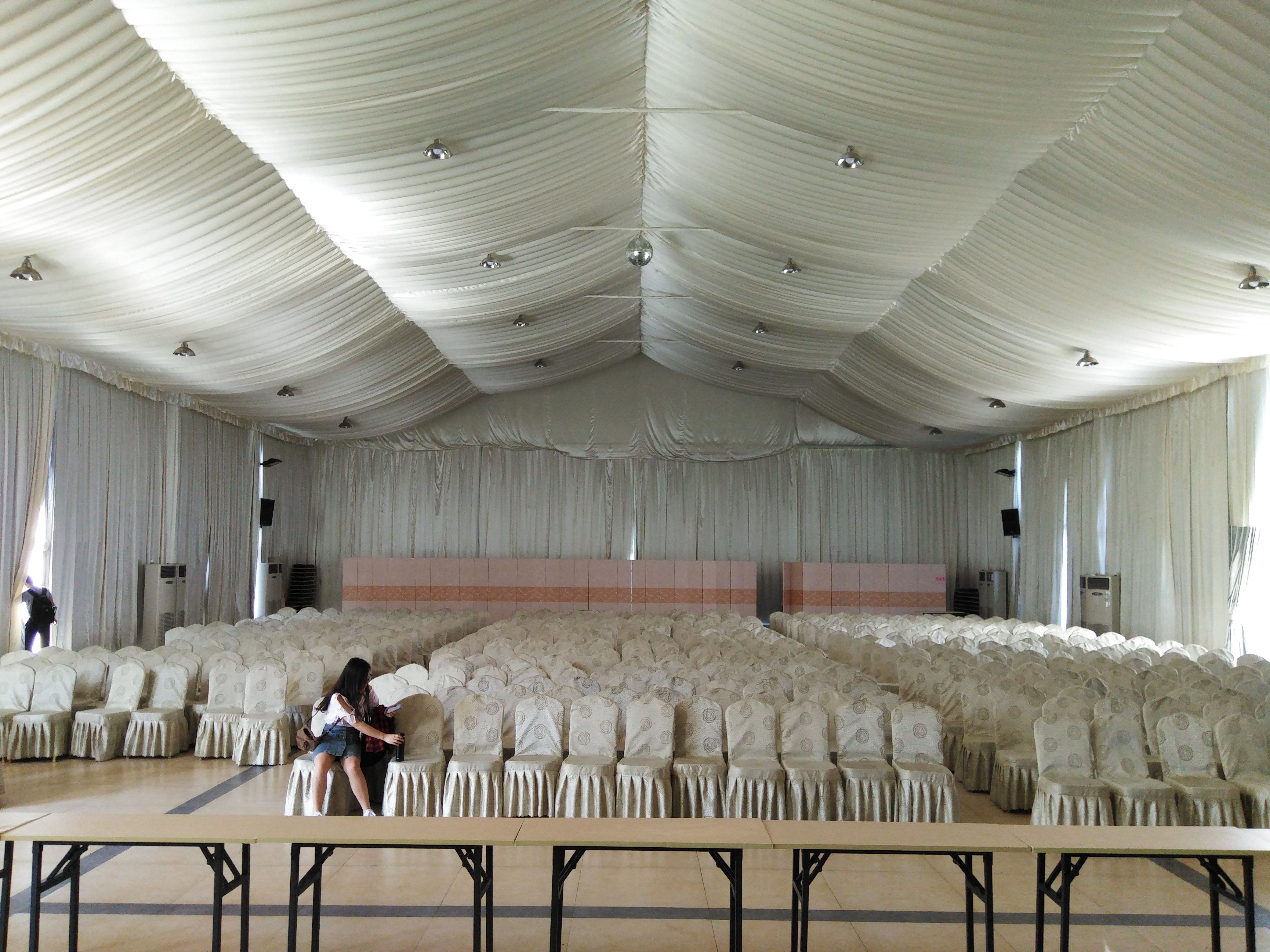 High End Pagoda Party Tent With Inside Lining Decorations As Banquet Hall