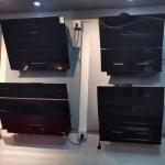 Electric Arc Glass Chimney Hood Stainless Steel Housing App Controlled Kitchen