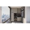 Buy cheap Minimalist Green Bean Gray Durable And Functional Stainless Steel Balcony Storage Cabinet from wholesalers