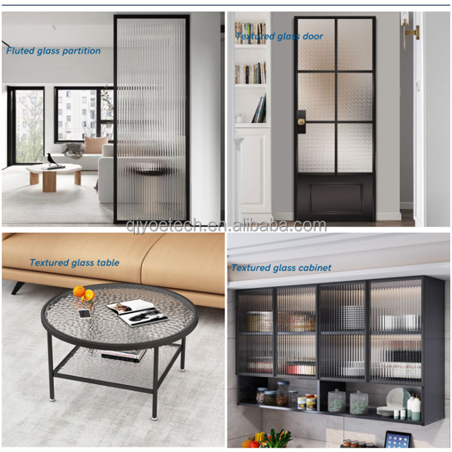 Bronze and Gray Moru Tempered Glass Shelves for Kitchen Cabinet 8mm Clear/Gray Color
