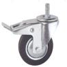 Buy cheap 5 inch threaded stem casters with brakes industrial rubber casters from wholesalers