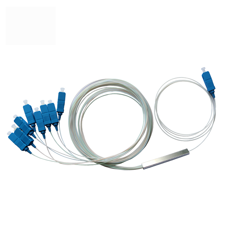1x8 8 Core PLC FTTH Fiber Optic Splitter GPON EPON SCAPC SCUPC