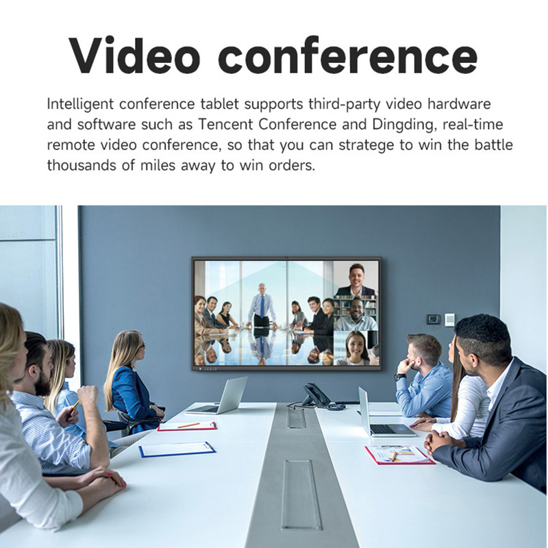 65 75 86 100 Inch Smart Interactive Whiteboard 4k All In One LCD Conference
