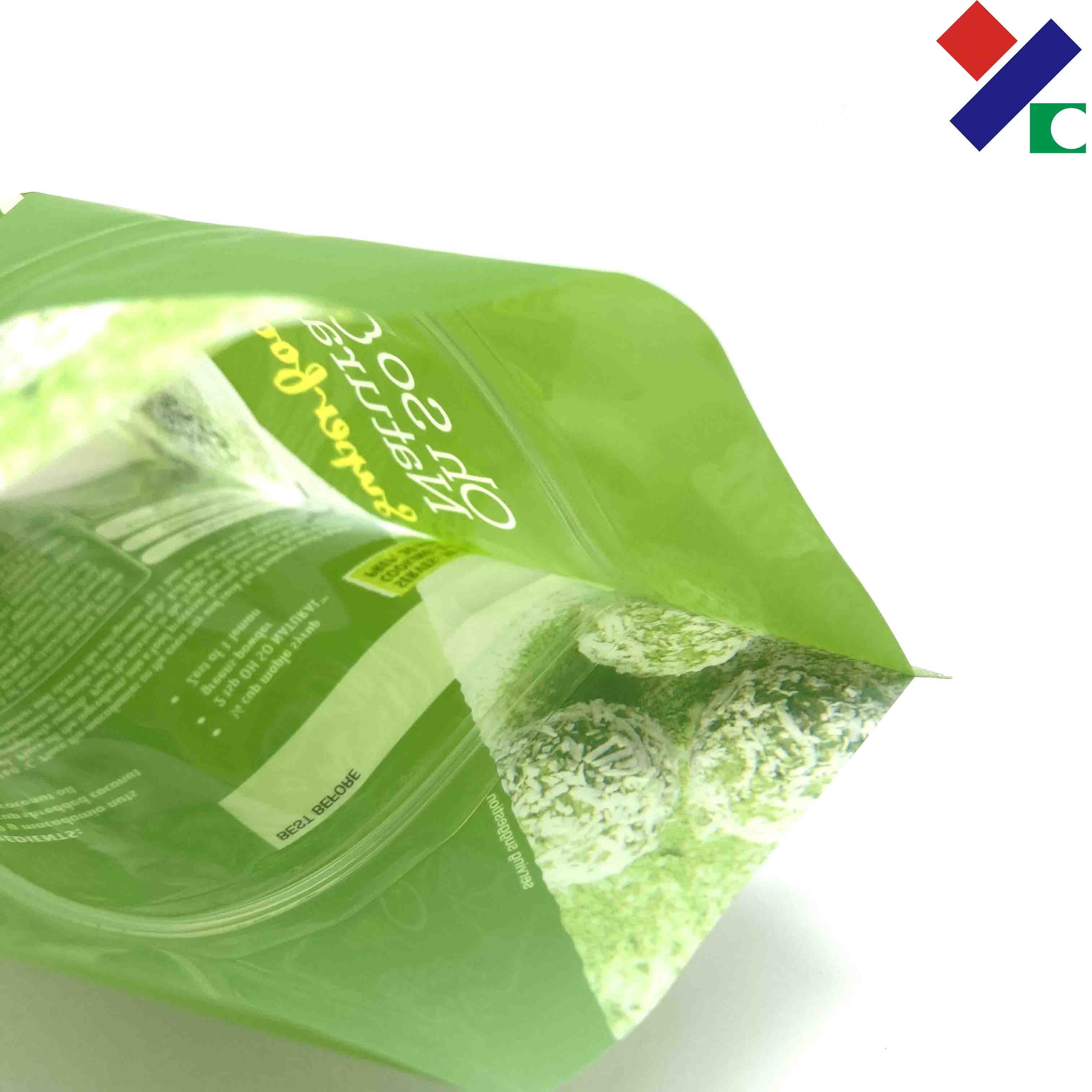 YC Clear Plastic Stand Up Zipper Pouch Custom Printed CPST For Snack Nuts