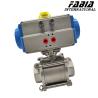 Buy cheap Three-Piece Pneumatic Ball Valve For Automatic Operation from wholesalers