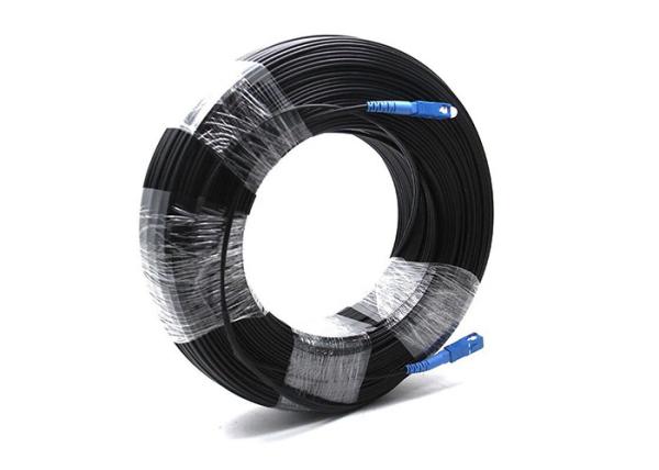 Buy cheap 50meters Indoor Fiber Optic Cable / Black LSZH Fiber Optic Jumpers from wholesalers