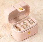 ODM Mini Travel Jewelry Box Organizer Emboss PU Leather Portable SGS