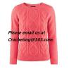 Buy cheap European Fashion Super Beautiful Mixed Colors Ribbed Knit Openwork Crochet Sweater Pullover from wholesalers