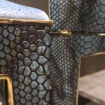 Button Style Luxury Modern Dining Chairs 0.53m European Tufted Leather Dining