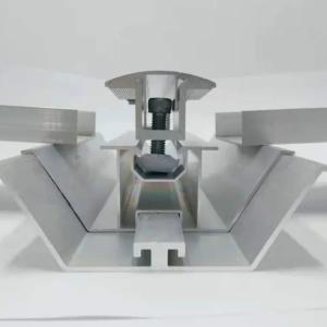 Buy cheap Silver Surface Mount Aluminum Alloy Solar Roof Drainage Channel Pv Waterproof Rail from wholesalers