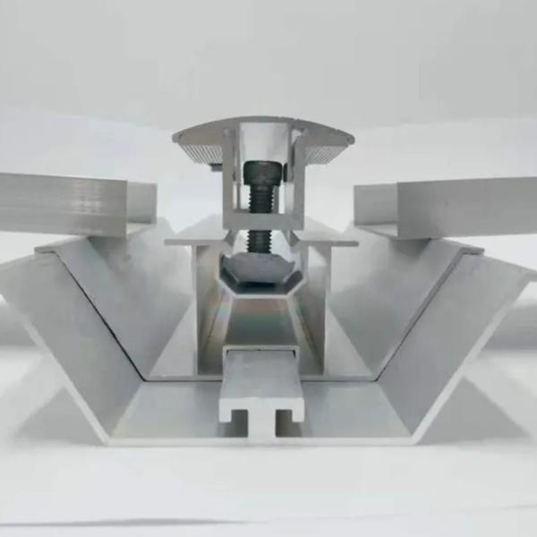 Buy cheap Silver Surface Mount Aluminum Alloy Solar Roof Drainage Channel Pv Waterproof Rail from wholesalers