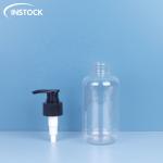 Plastic Round 250ml 300ml 500ml Pump Shampoo Bottle For Cosmetic Hand Wash