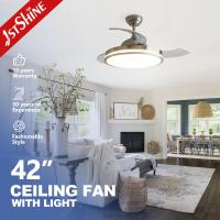 Buy cheap 42 Inches Bedroom Ceiling Fan Control Invisible Room Fan Light Low Noise product
