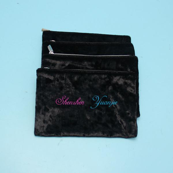 Buy cheap Recycled Lipsticks Packing Velvet Cosmetic Zipper Bag from wholesalers