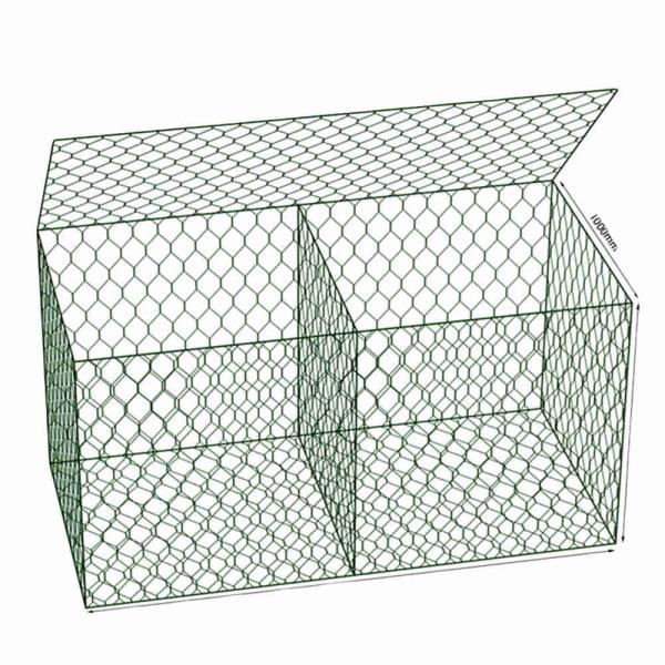 Buy cheap Pvc Green 6mx2mx0.3m Hexagonal Gabion Basket Galvanized Iron Wire Mesh Rock Box from wholesalers