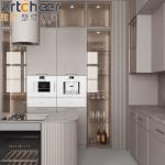 Vintage Modular Kitchen Cabinets With Solid Wood Material And Complete Set By