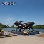 Garden animal decoration large size best artwork bronze crab sculpture