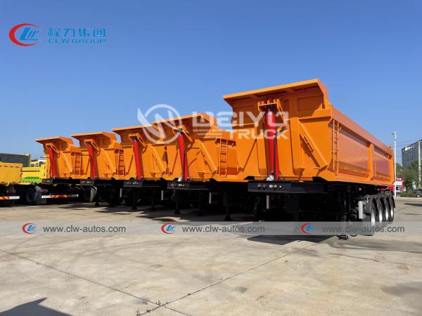 Buy cheap Jost 4 Axle Rear Tipping Dump Truck Trailer 50t 60tons Mine Sand Stone Gravel Loading from wholesalers