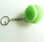 gren color tennis ball keychain 1.5''