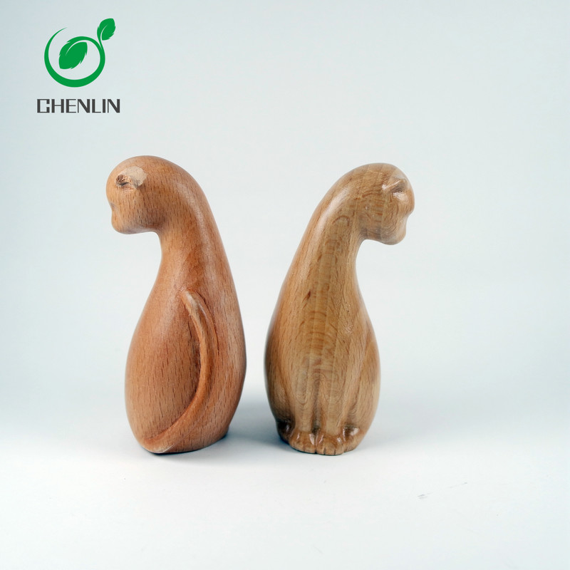 Rabbit Head Wooden Umbrella Handle Harmless Pantone Color Available