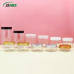 leak proof PET Plastic Jar 500ml Cream Jar Cosmetic Packaging With Gold Lid
