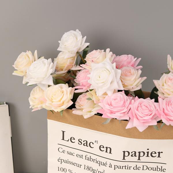 Buy cheap Simulated Flower Texture Moisturizing Rose Wedding Decoration Home Living Room Decoration Silk Flower Fake Flower Rose from wholesalers