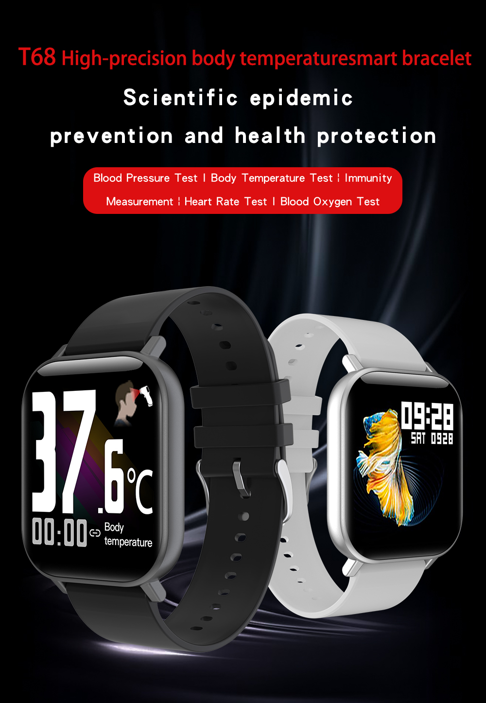 T58 Wrist Watch Ecg Bluetooth Smartphone Bracelet Blood Pressure Monitor Machines Exercise