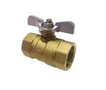 1'' NPT Female And Femlae Brass Female Ball Valve With Butterfly Handle